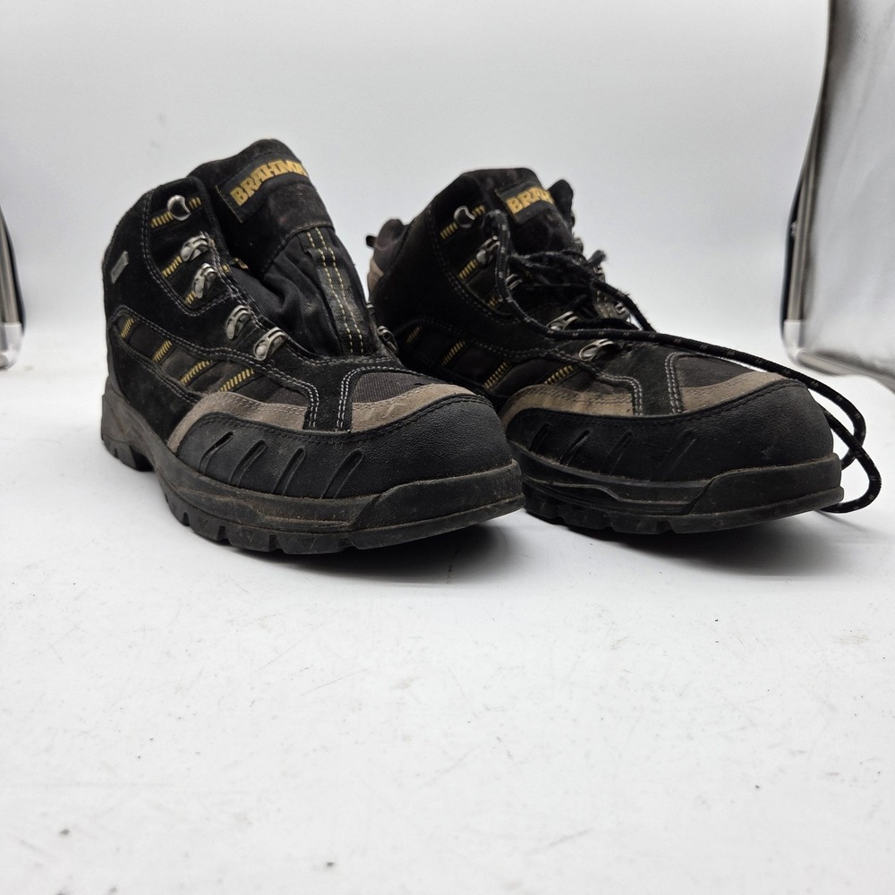 Brahma Kane Boots Mens Size 13 Black Leather Waterproof Steel Toe Work Safety